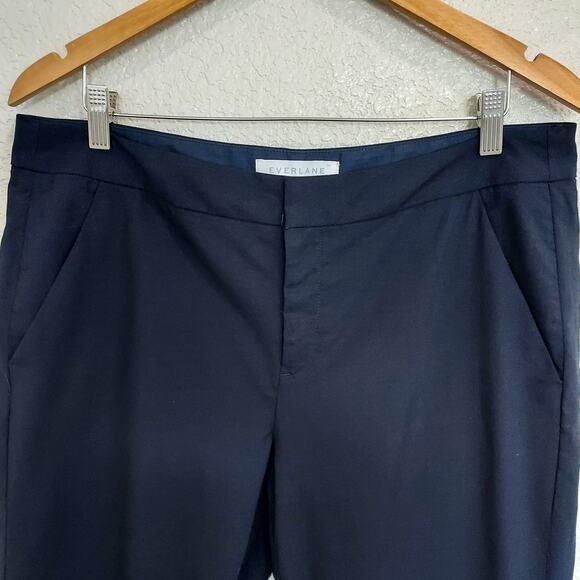 Everlane Navy Wool Blend Ankle Pants Size 12 - Picture 4 of 12
